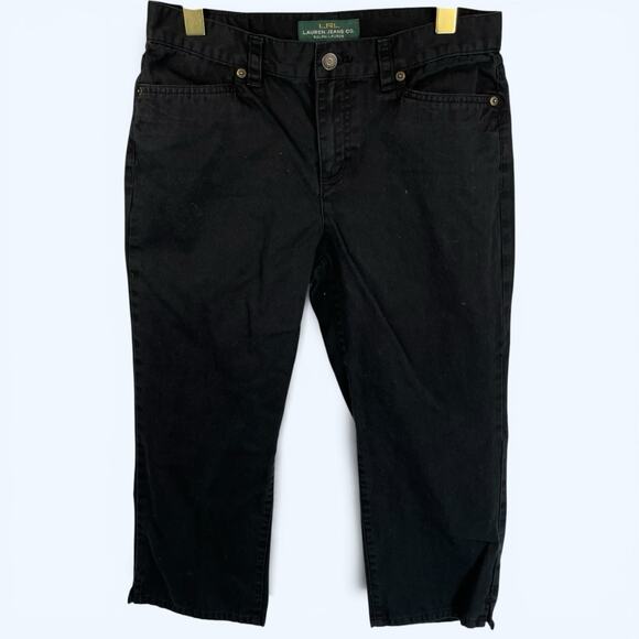 Lauren Ralph Lauren Denim - Lauren Ralph Lauren Jeans Co Crop Classic Midcalf Black Jeans Pants Women's Sz 4
